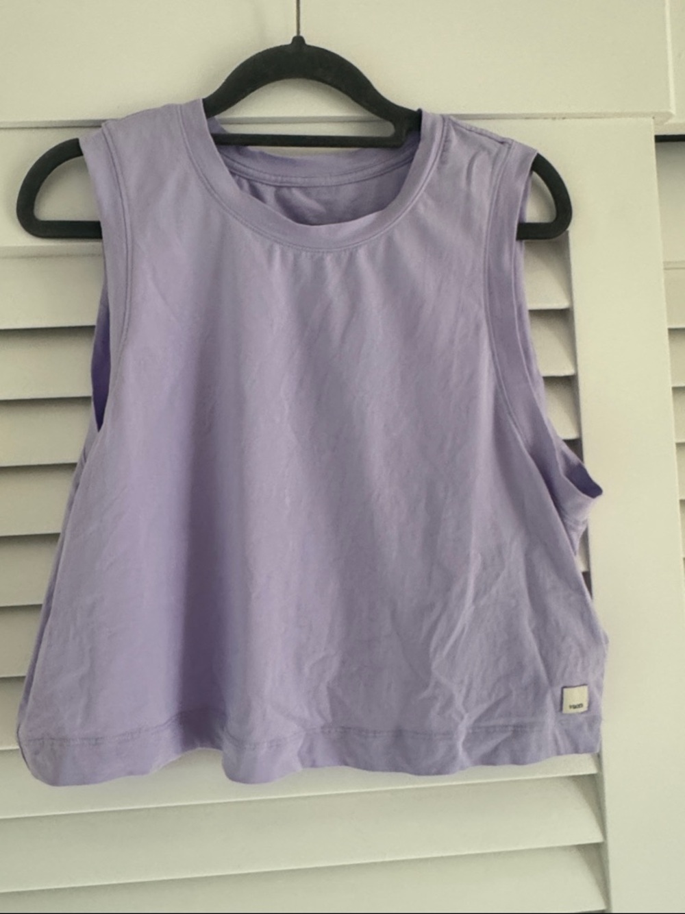 Vuori Lavender Relaxed Crop Tank Medium